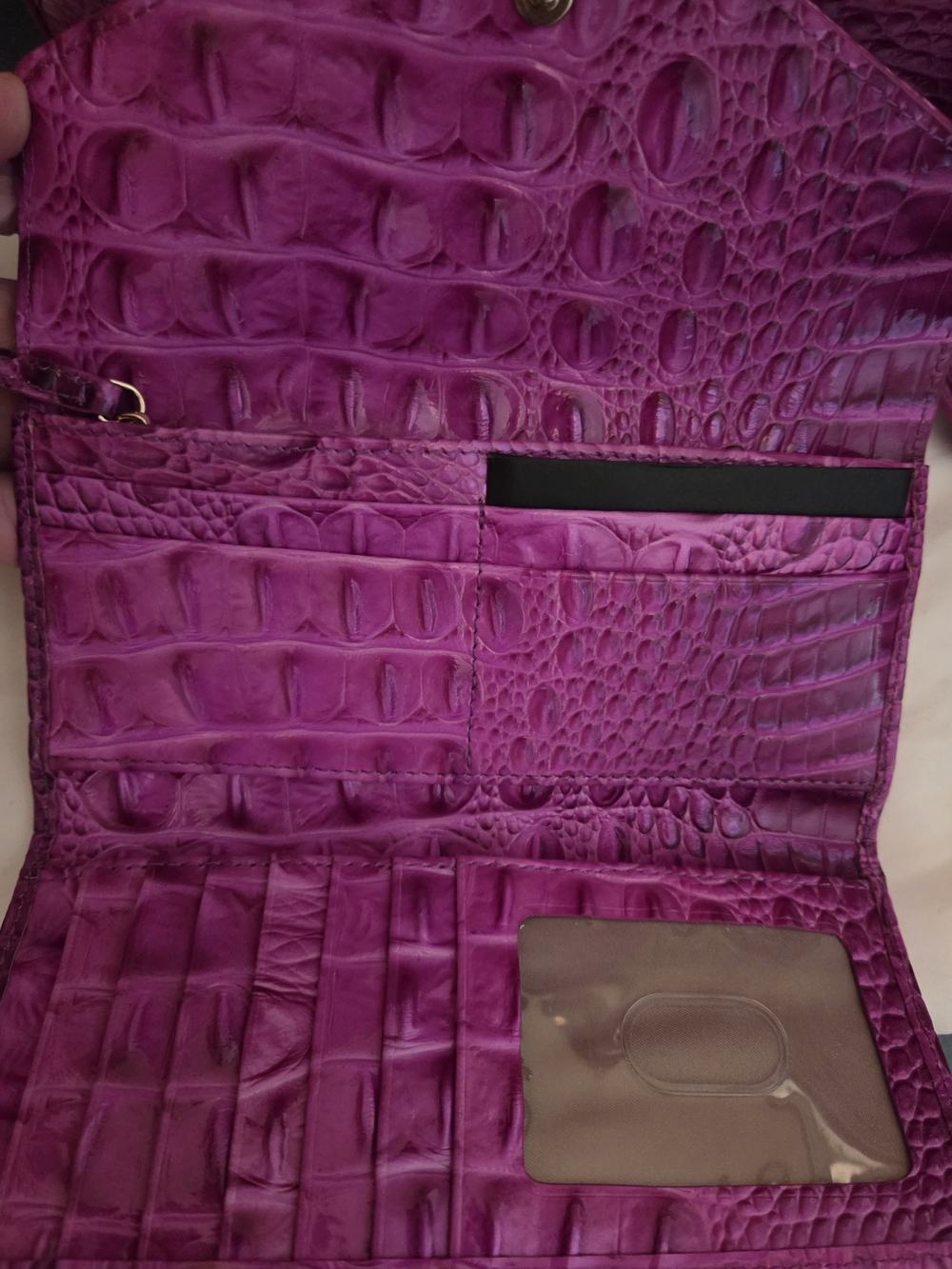 NWOT BRAHMIN FUSCHIA MELBOURNE COLLECTION MELINDA BUCKET BAG & VERONICA WALLET - Picture 13 of 15